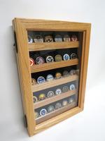 Coin Display w/ glass door (oak)